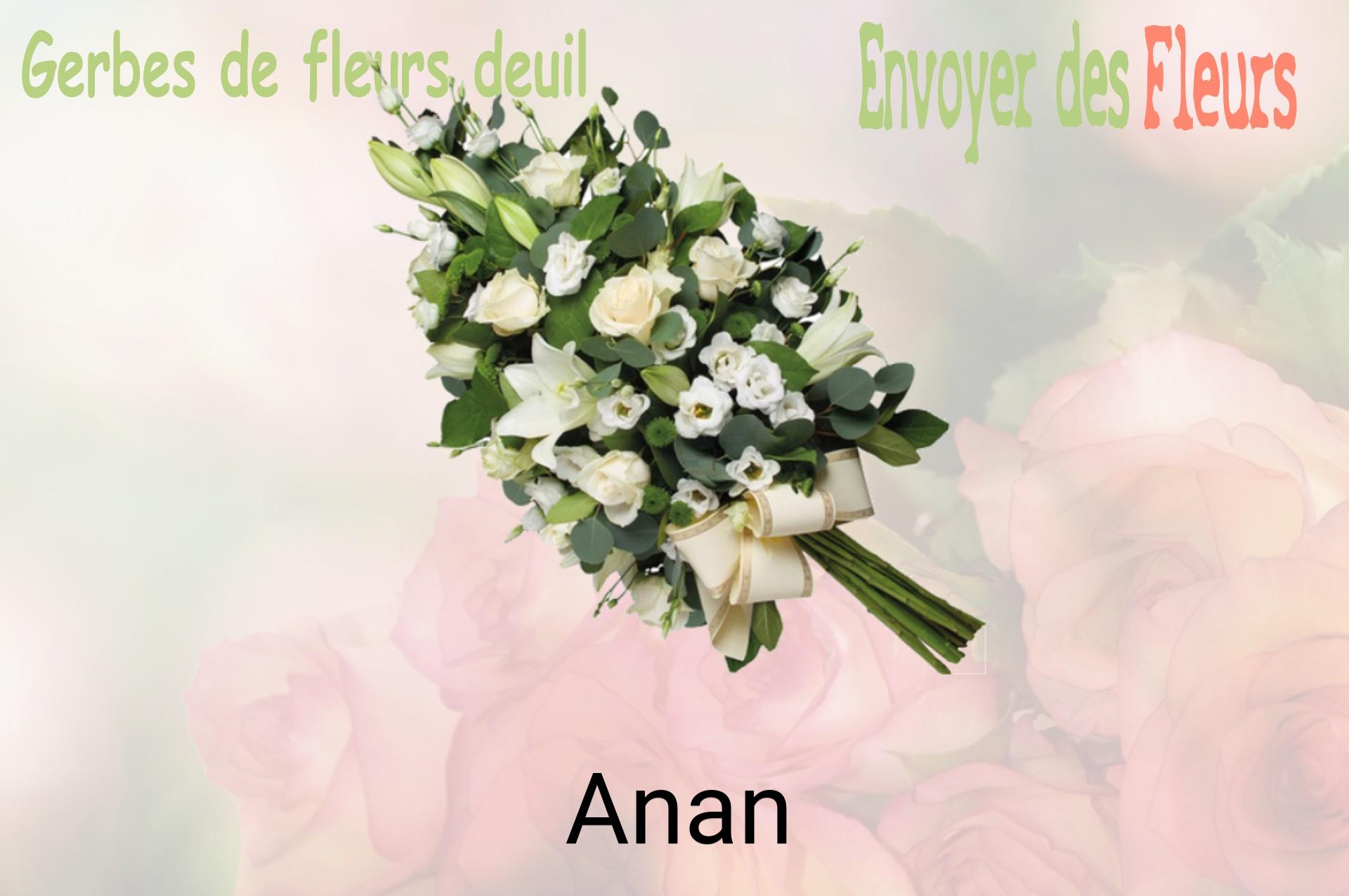 Gerbe de fleurs de deuil livrée à Anan